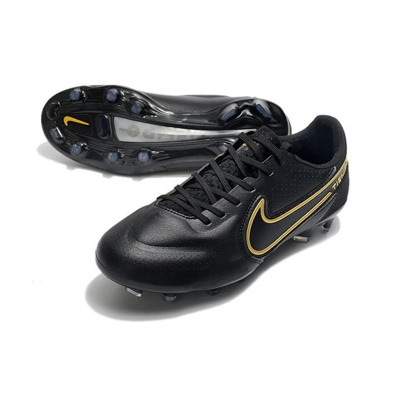 Nike Tiempo Legend 9 Elite FG Nouveau Noir Gris Foncé Métallique Anthracite