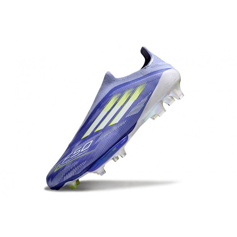 Adidas F50+ Sans Lacets FG Violet Rapide Blanc Ftwr Citron Lucide