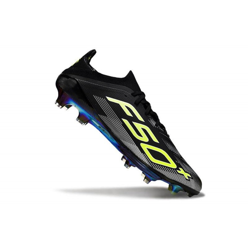 Adidas F50+ FG Core Noir Fer Mét. Citron Lucide