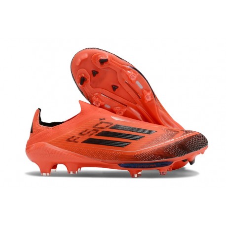 Adidas F50+ Sans Lacets FG Rouge Noir