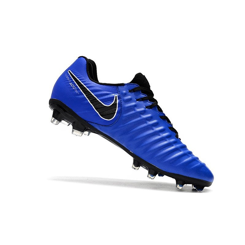 Nike Crampons Tiempo Legend VII Elite FG Bleu Noir