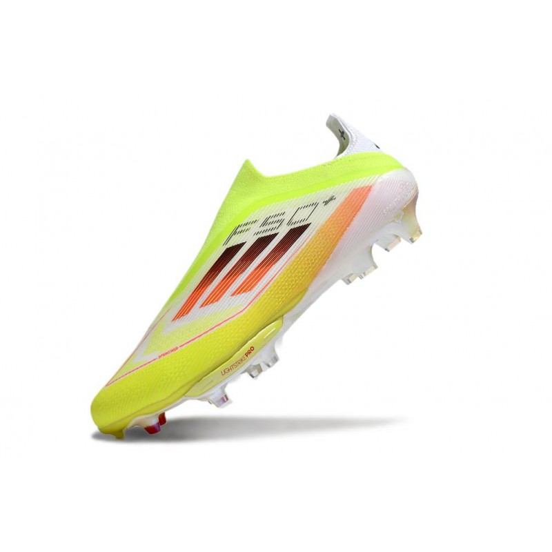 Adidas F50+ Sans Lacets FG Jaune Noir