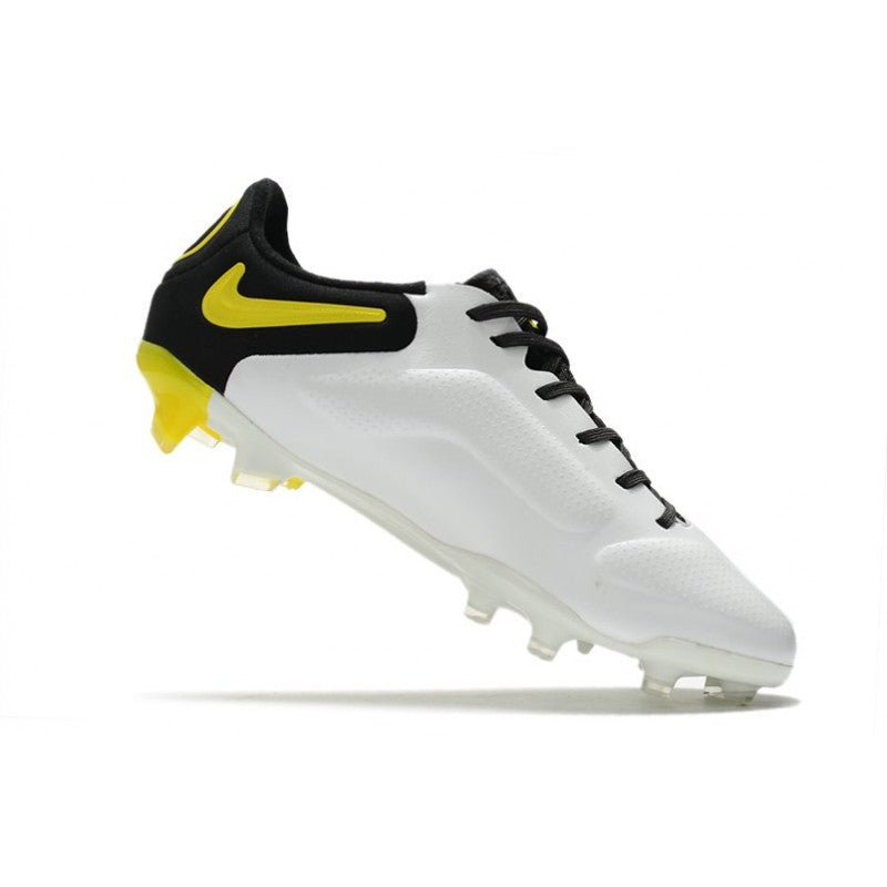 Nike Tiempo Legend 9 Elite FG Nouveau Blanc Gris Foncé Noir Jaune Strike