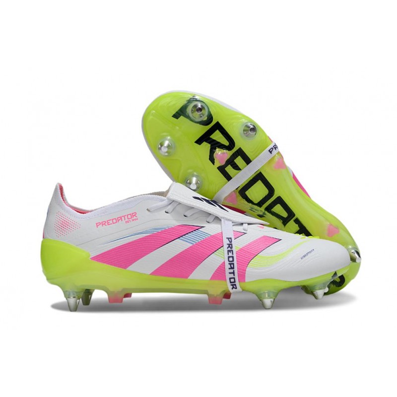 Adidas Predator Elite Foldover Tongue SG Pro Blanc Rose Jaune