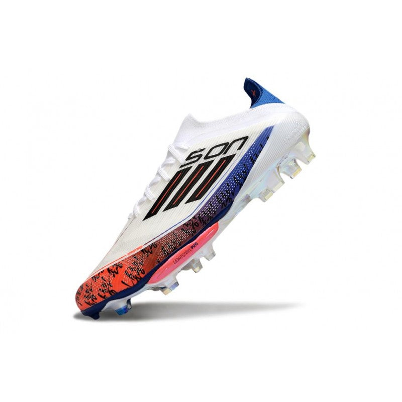 Adidas F50 Elite Laceless X Son FG Blanc Noir Rouge Vif