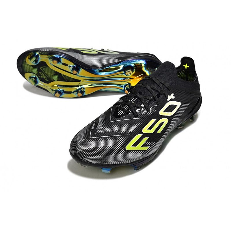Adidas F50+ FG Core Noir Fer Mét. Citron Lucide