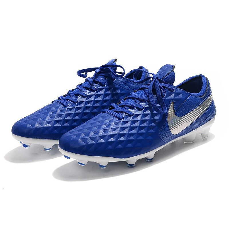 Nike Crampons Nouveau Tiempo Legend 8 Elite FG Bleu Blanc