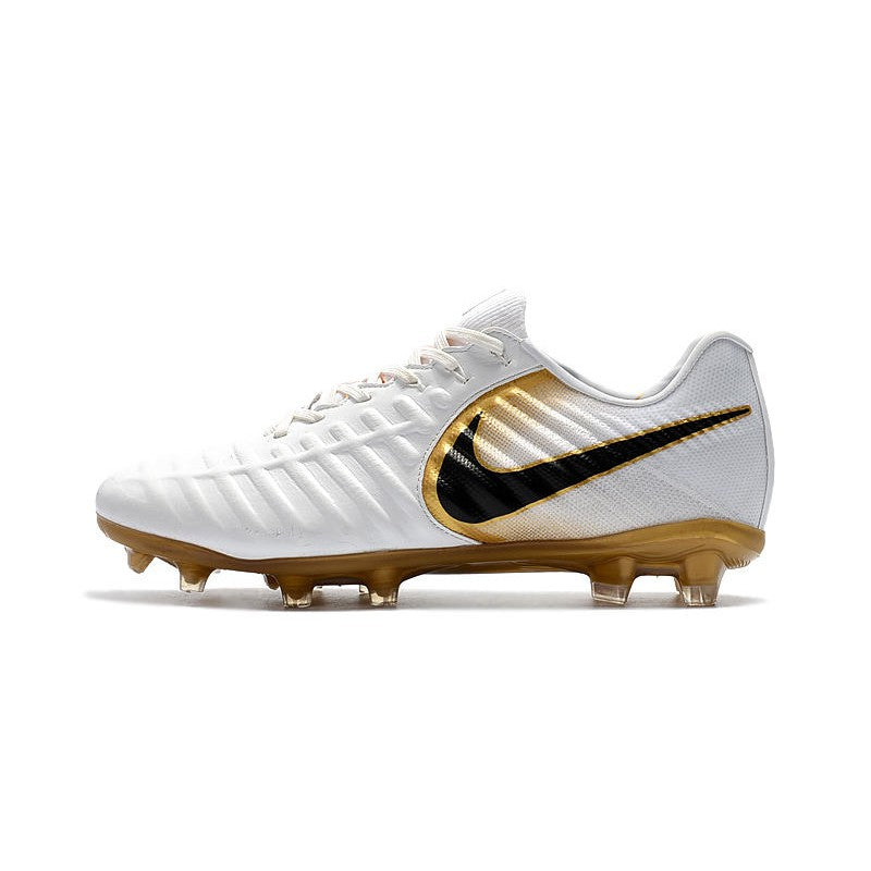 Nike Tiempo Legend VII FG Crampons Blanc Or