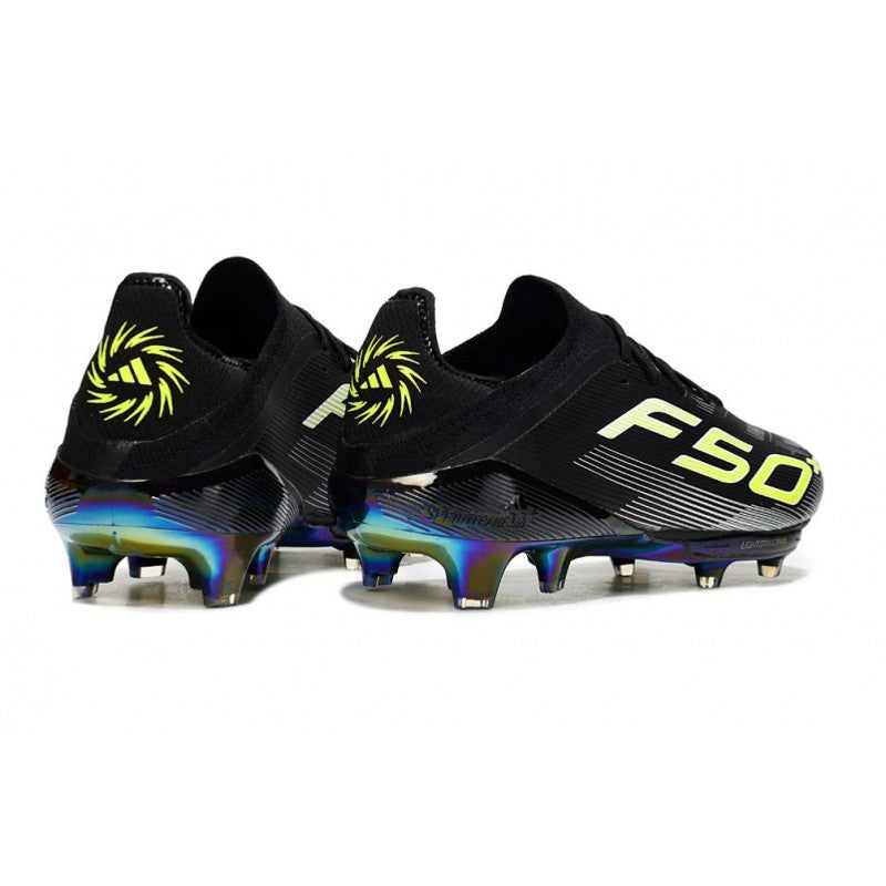 Adidas F50+ FG Core Noir Fer Mét. Citron Lucide