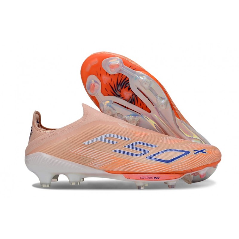 Adidas F50+ Sans Lacets FG Orange Bleu