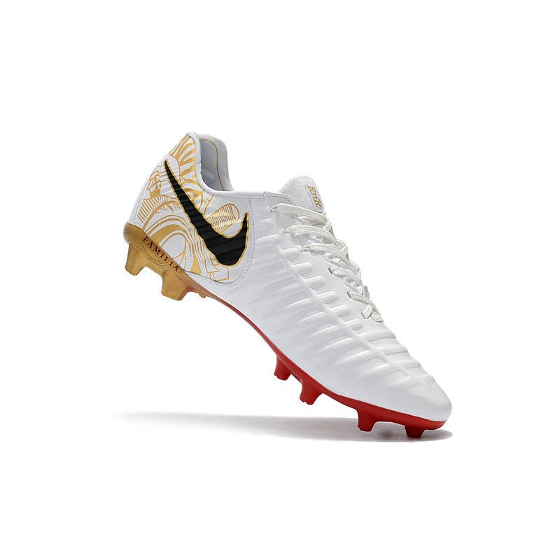 Nike Tiempo Legend VII FG Crampons Blanc Rouge Noir