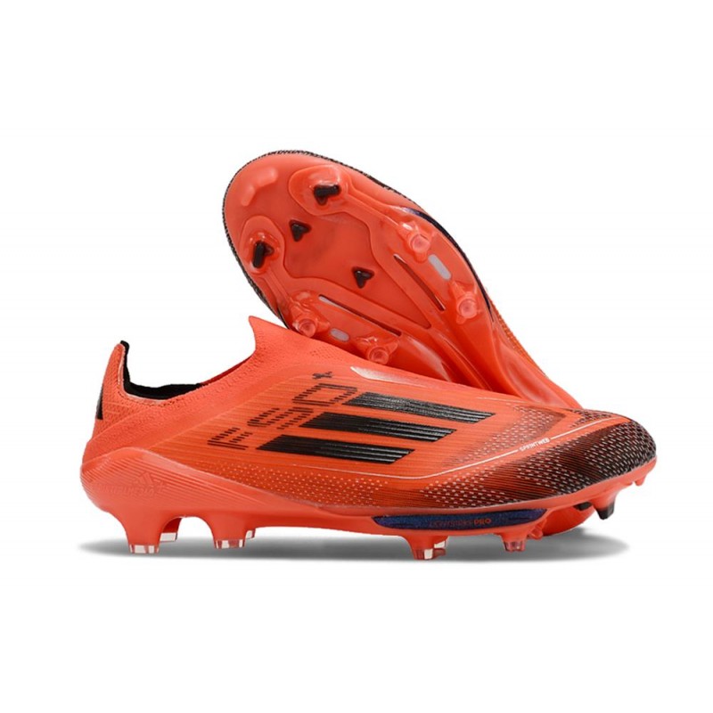 Adidas F50+ Sans Lacets FG Rouge Noir