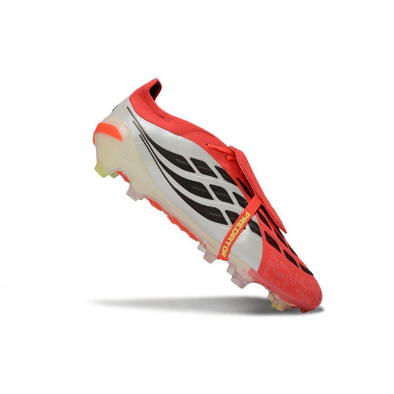Adidas Predator 26 Elite FT FG Rouge Lucide Noir Blanc Ftwr