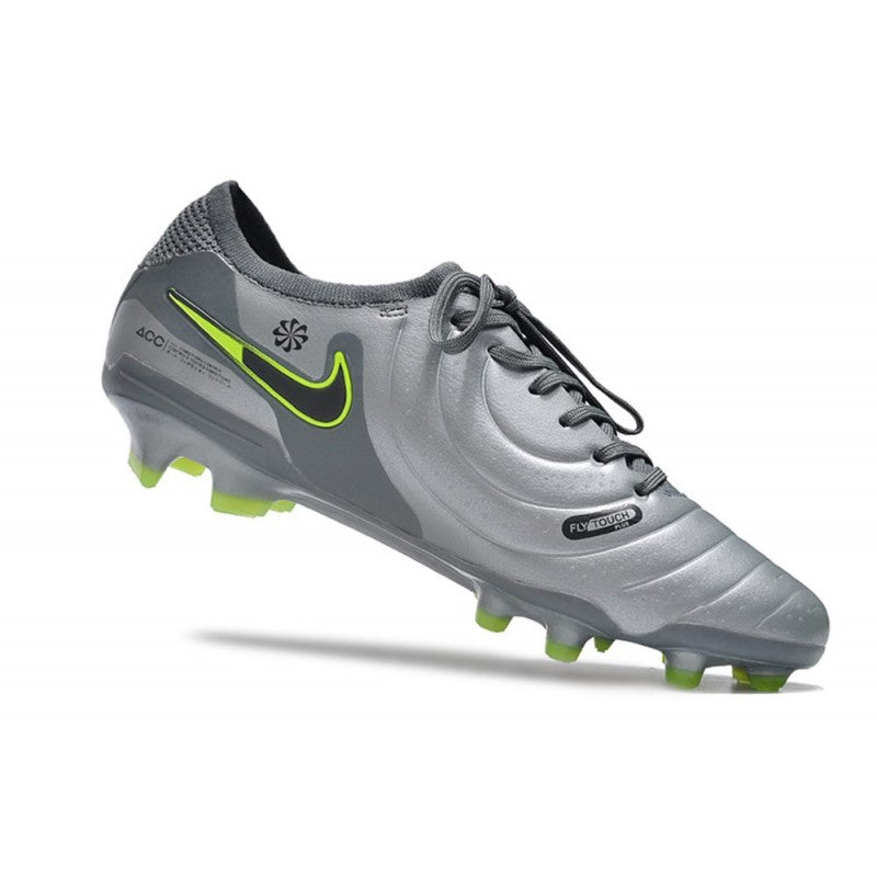 Nike Tiempo Legend 10 Elite FG Gris Noir Vert