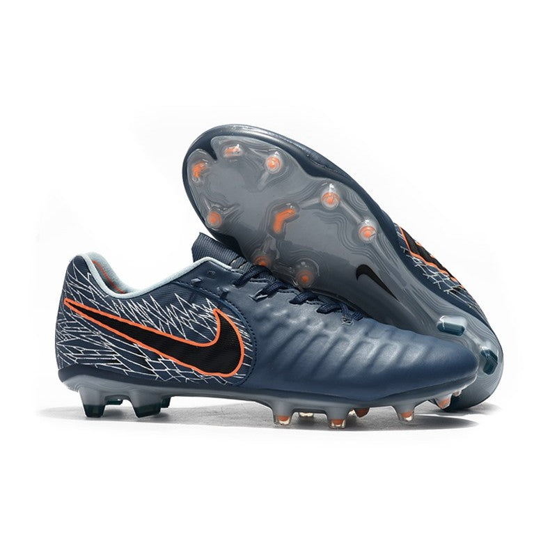 Nike Crampons Tiempo Legend VII Elite FG Cyan Orange Noir