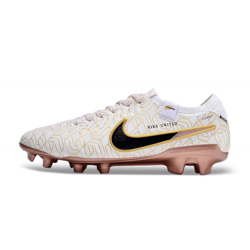 Nike Tiempo Legend 10 Elite FG Blanc Or Noir
