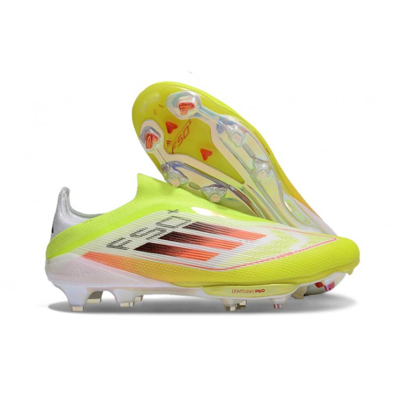Adidas F50+ Sans Lacets FG Jaune Noir