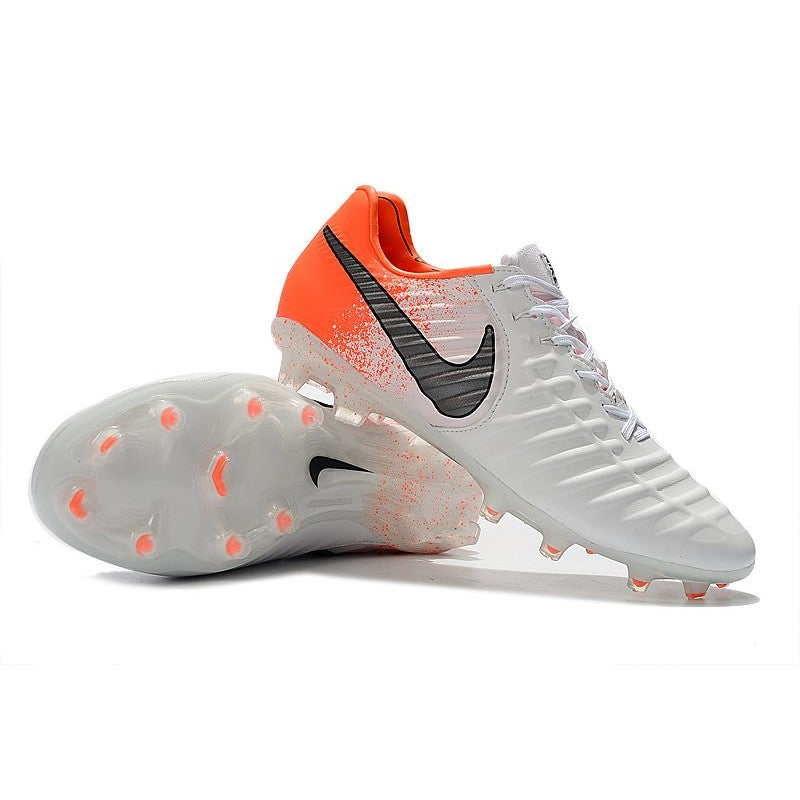Nike Crampons Tiempo Legend VII Elite FG Blanc Orange Noir