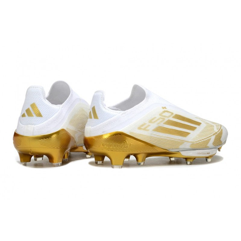 Adidas F50+ Sans Lacets FG Blanc Or Mét
