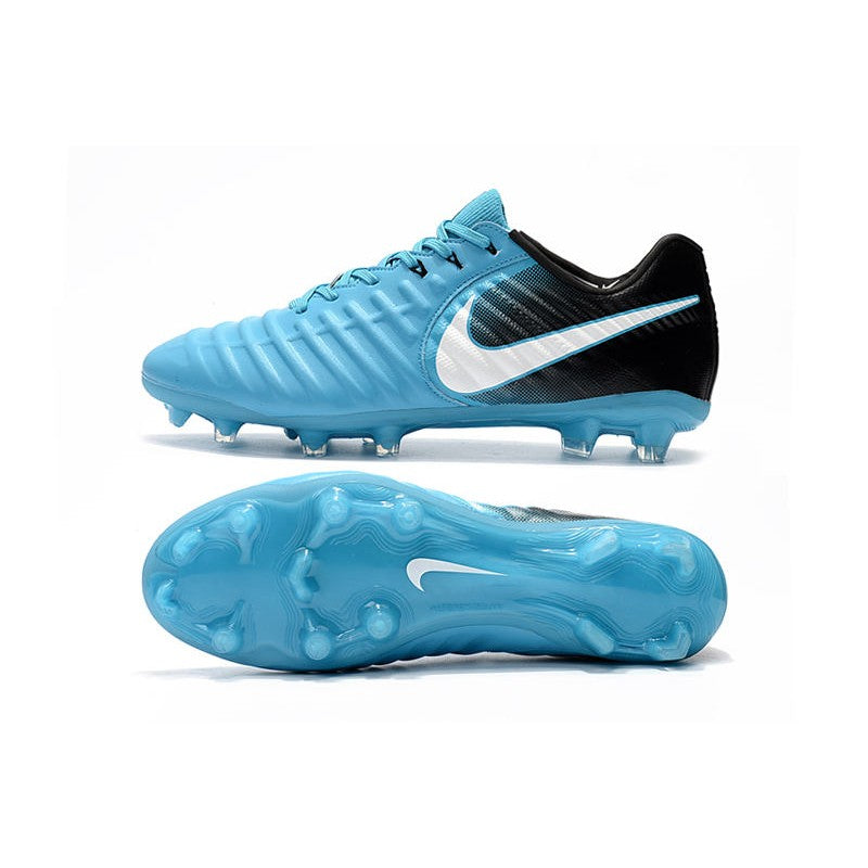 Nike Tiempo Legend VII FG Crampons Bleu Noir