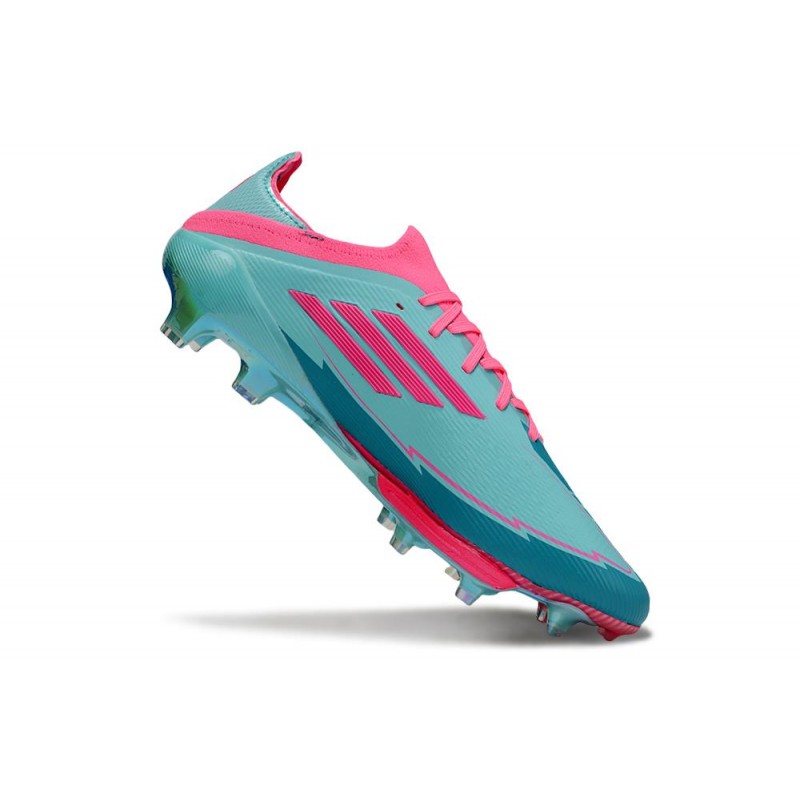 Adidas F50+ FG MESSI Aqua Flash Rose Lucide Cyan