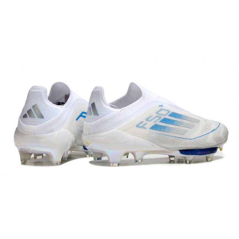 Adidas F50+ Sans Lacets FG Blanc Pearl Métallique