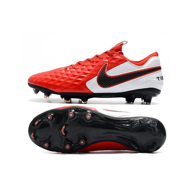 Nike Crampons Nouveau Tiempo Legend 8 Elite FG Rouge Blanc