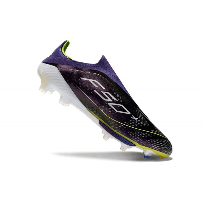 Adidas F50+ Sans Lacets FG Fast Reborn Violet Blanc Lucid Lemon ÉDITION LIMITÉE