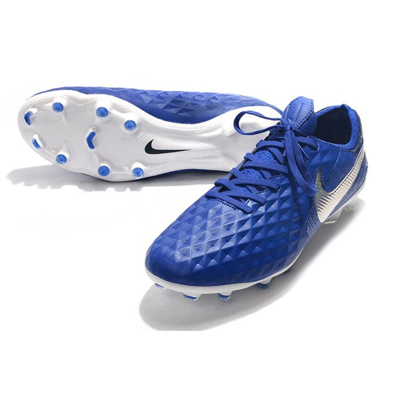 Nike Crampons Nouveau Tiempo Legend 8 Elite FG Bleu Blanc