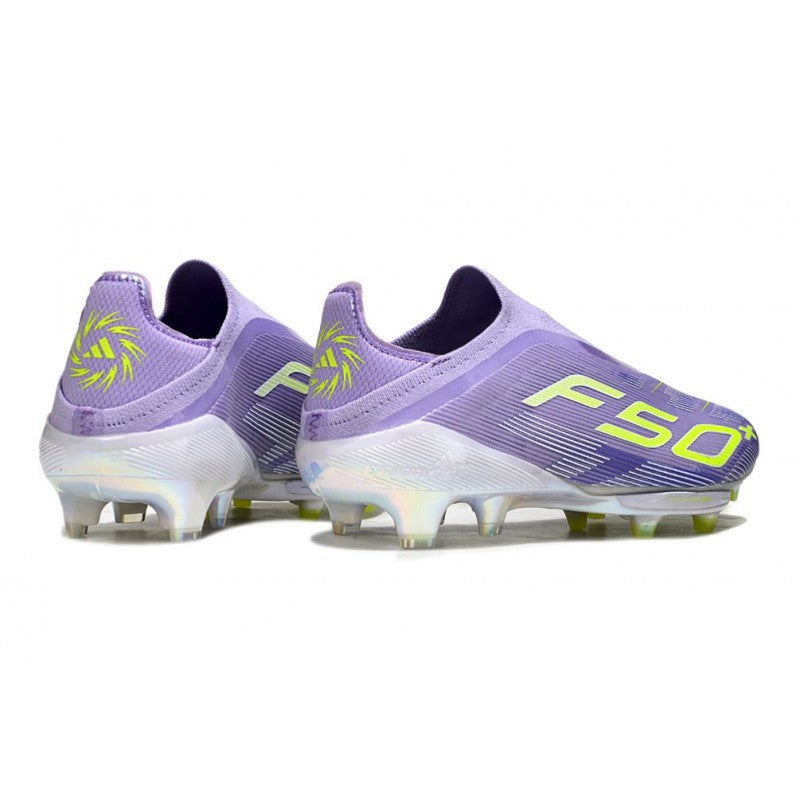 Adidas F50+ Sans Lacets FG Violet Rapide Blanc Ftwr Citron Lucide