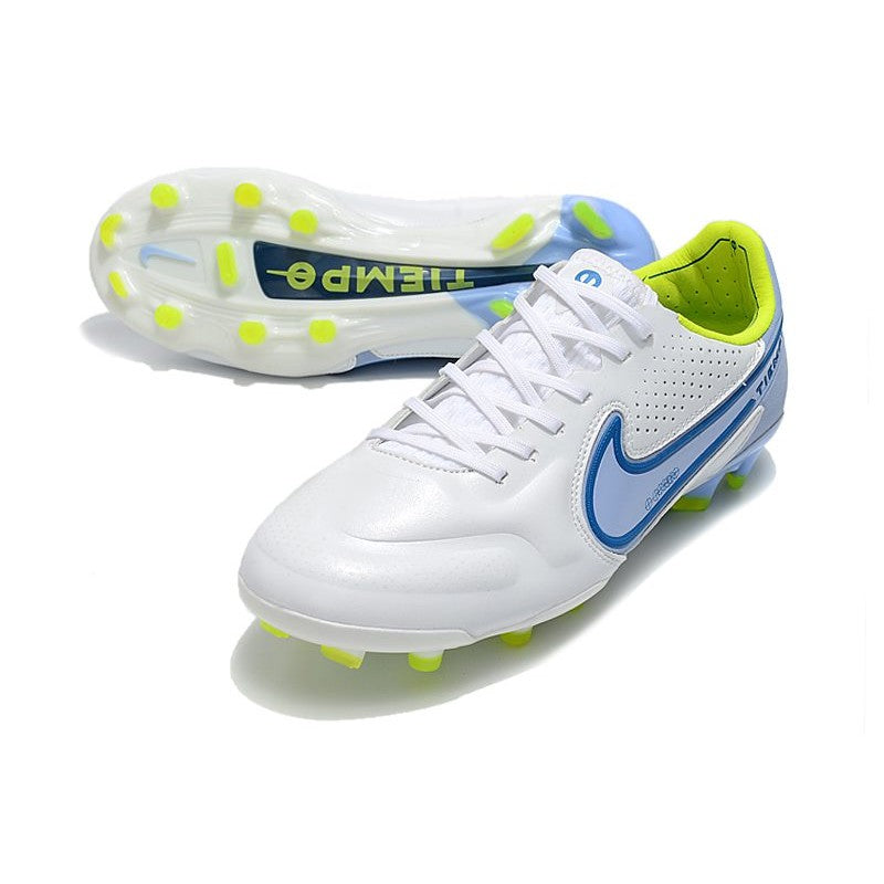 Nike Tiempo Legend 9 Elite FG Nouveau Blanc Bleu