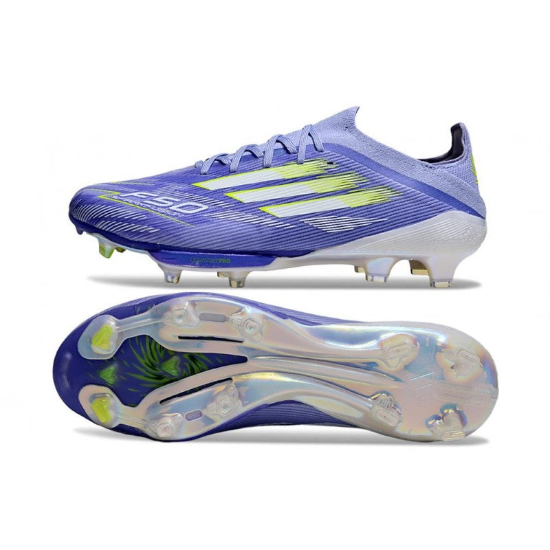 Adidas F50+ FG Violet Rapide Blanc Ftwr Citron Lucide