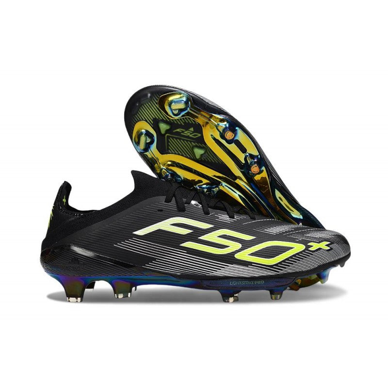 Adidas F50+ FG Core Noir Fer Mét. Citron Lucide
