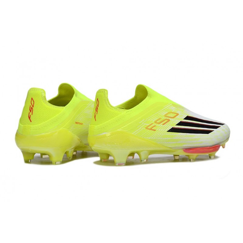 Adidas F50+ Sans Lacets FG Jaune Noir