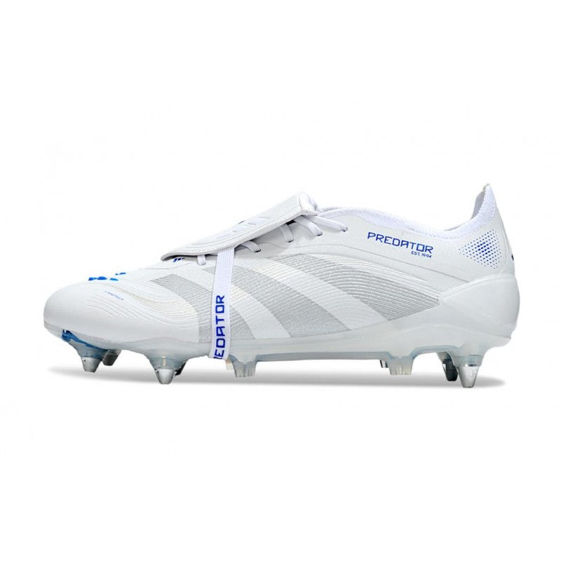 Adidas Predator Elite Foldover Tongue SG Pro Blanc Argent Bleu