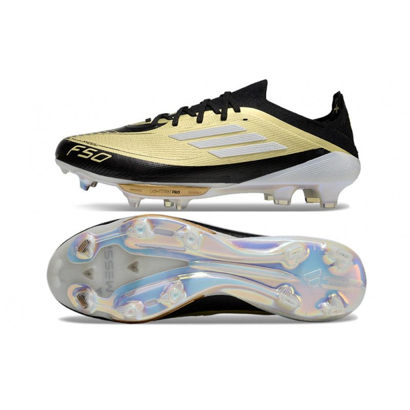 Adidas F50+ Elite FG Doré Noir Blanc