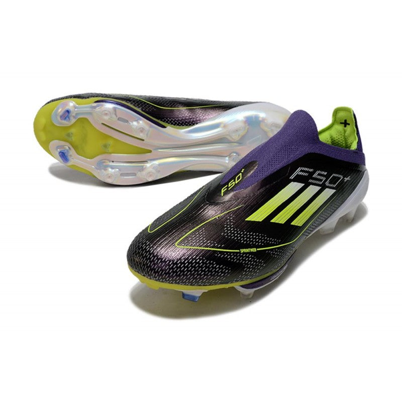 Adidas F50+ Sans Lacets FG Fast Reborn Violet Blanc Lucid Lemon ÉDITION LIMITÉE
