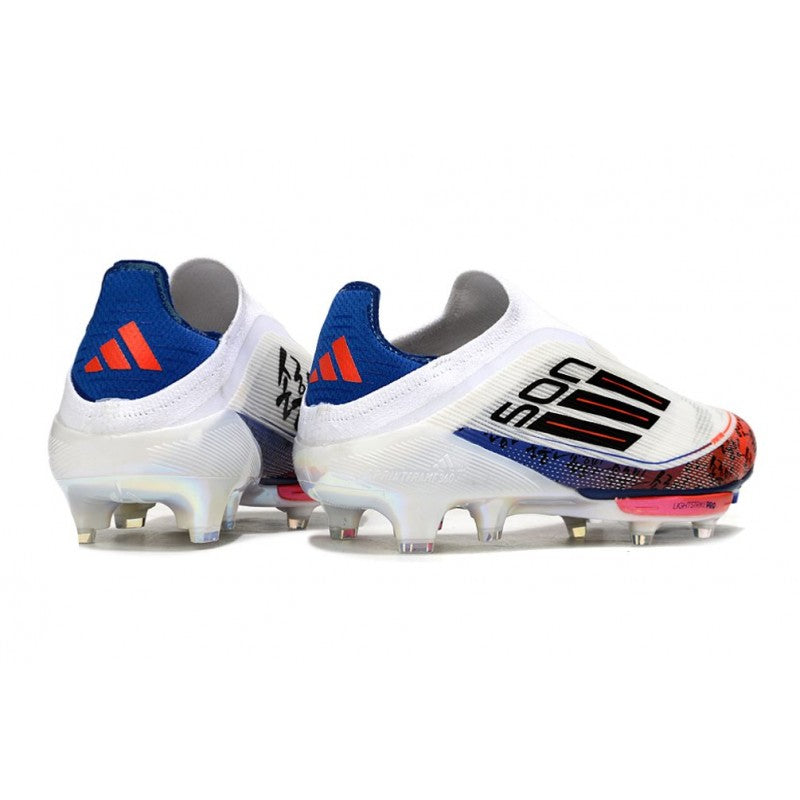 Adidas F50 Elite Laceless X Son FG Blanc Noir Rouge Vif