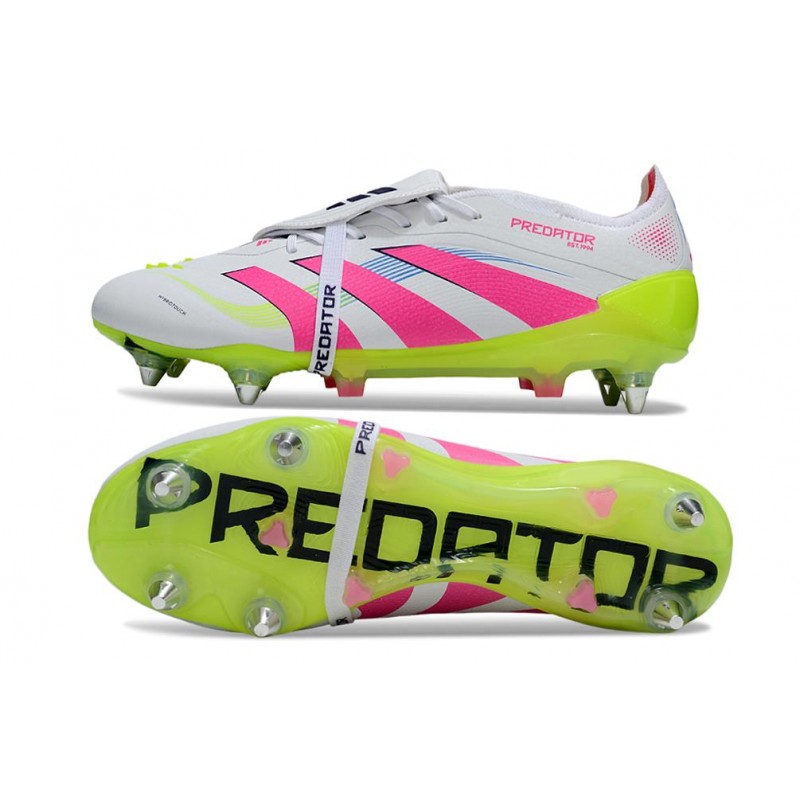 Adidas Predator Elite Foldover Tongue SG Pro Blanc Rose Jaune