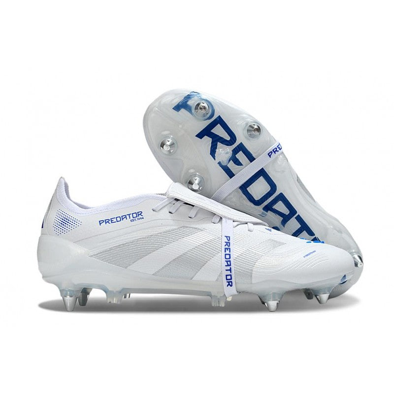 Adidas Predator Elite Foldover Tongue SG Pro Blanc Argent Bleu
