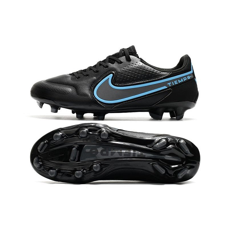 Nike Tiempo Legend 9 Elite FG Nouveau Noir Gris Acier