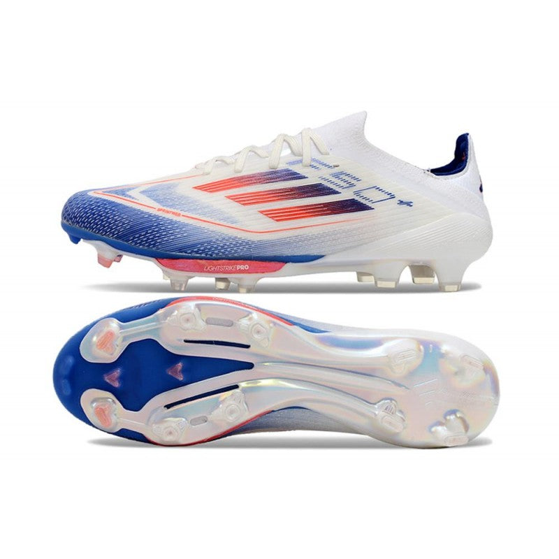 Adidas F50+ Elite FG Advancement Blanc Bleu Rouge