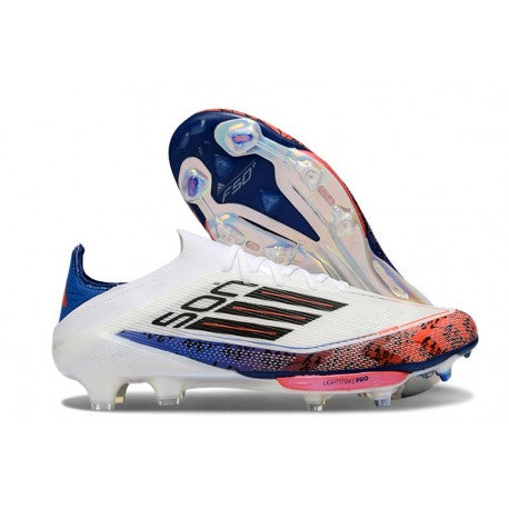Adidas F50 Elite Laceless X Son FG Blanc Noir Rouge Vif