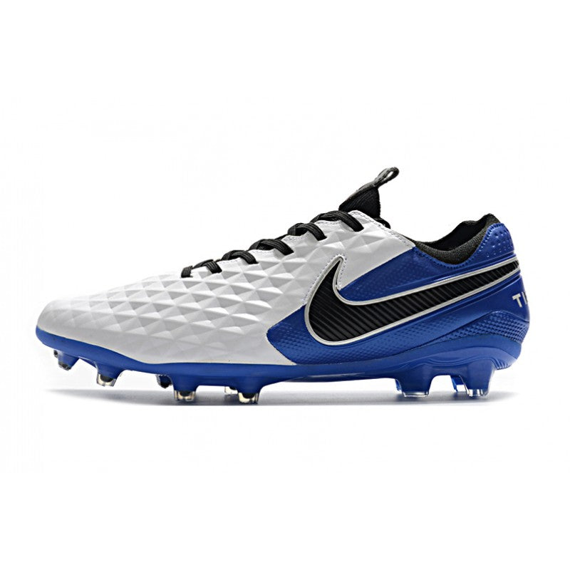 Nike Tiempo Legend VIII Elite FG Blanco Bleu Noir