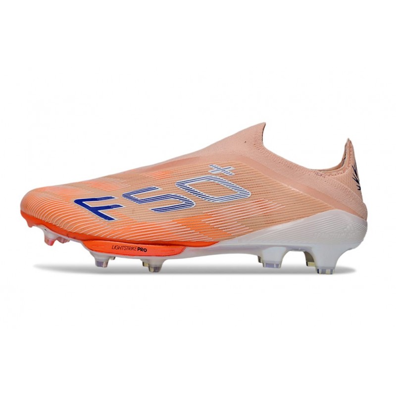 Adidas F50+ Sans Lacets FG Orange Bleu
