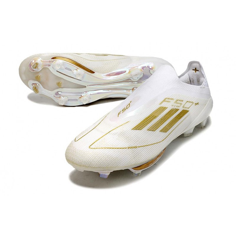 Adidas F50+ Sans Lacets FG Day Spark Blanc Doré