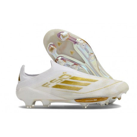 Adidas F50+ Sans Lacets FG Day Spark Blanc Doré