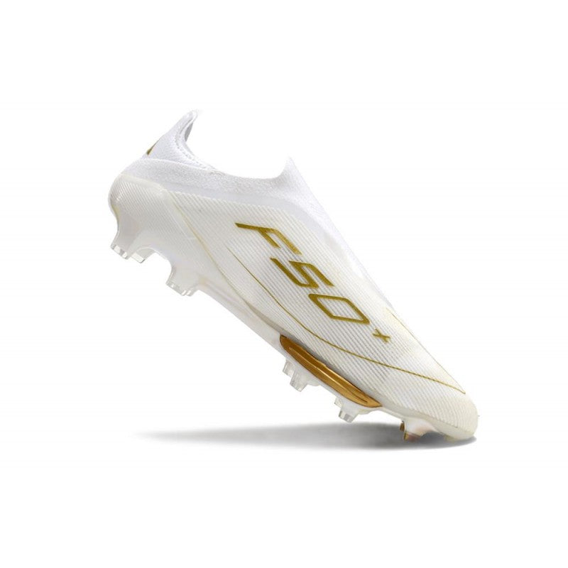 Adidas F50+ Sans Lacets FG Day Spark Blanc Doré