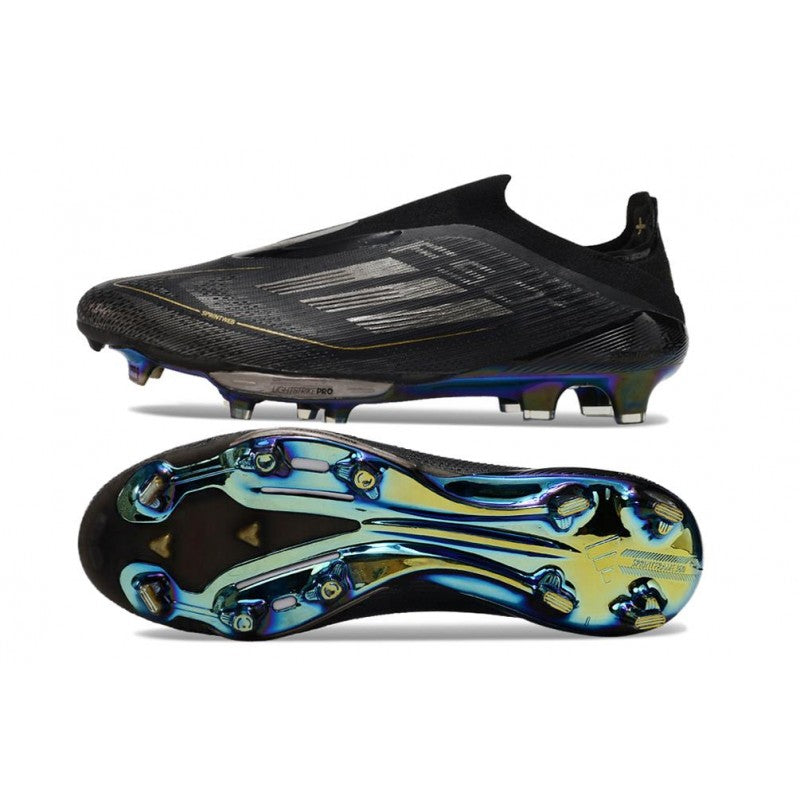 Adidas F50+ Sans Lacets FG Dark Spark Noir Argenté Doré