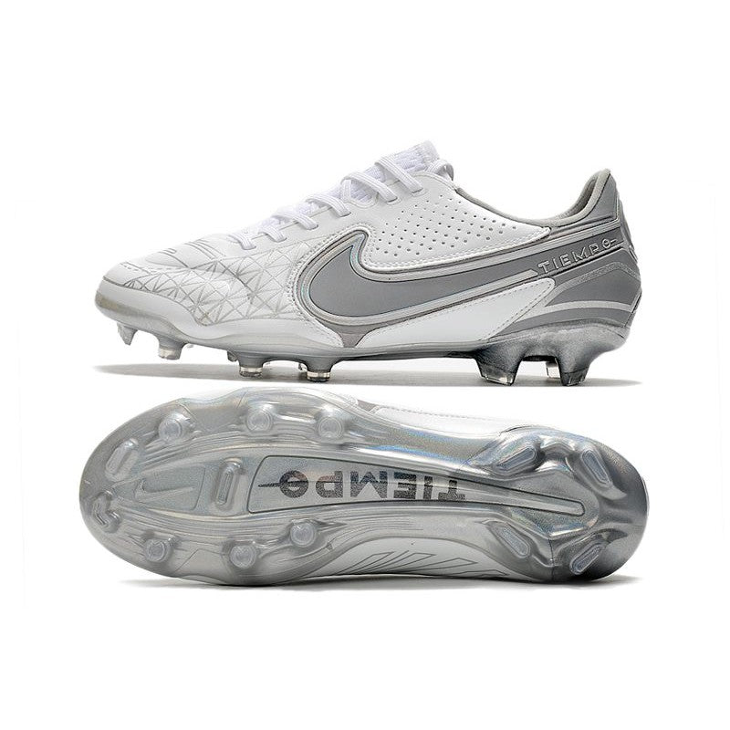 Nike Tiempo Legend 9 Elite FG Nouveau Blanc Gris